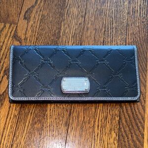 Longchamp Dark Gray Embossed Wallet
